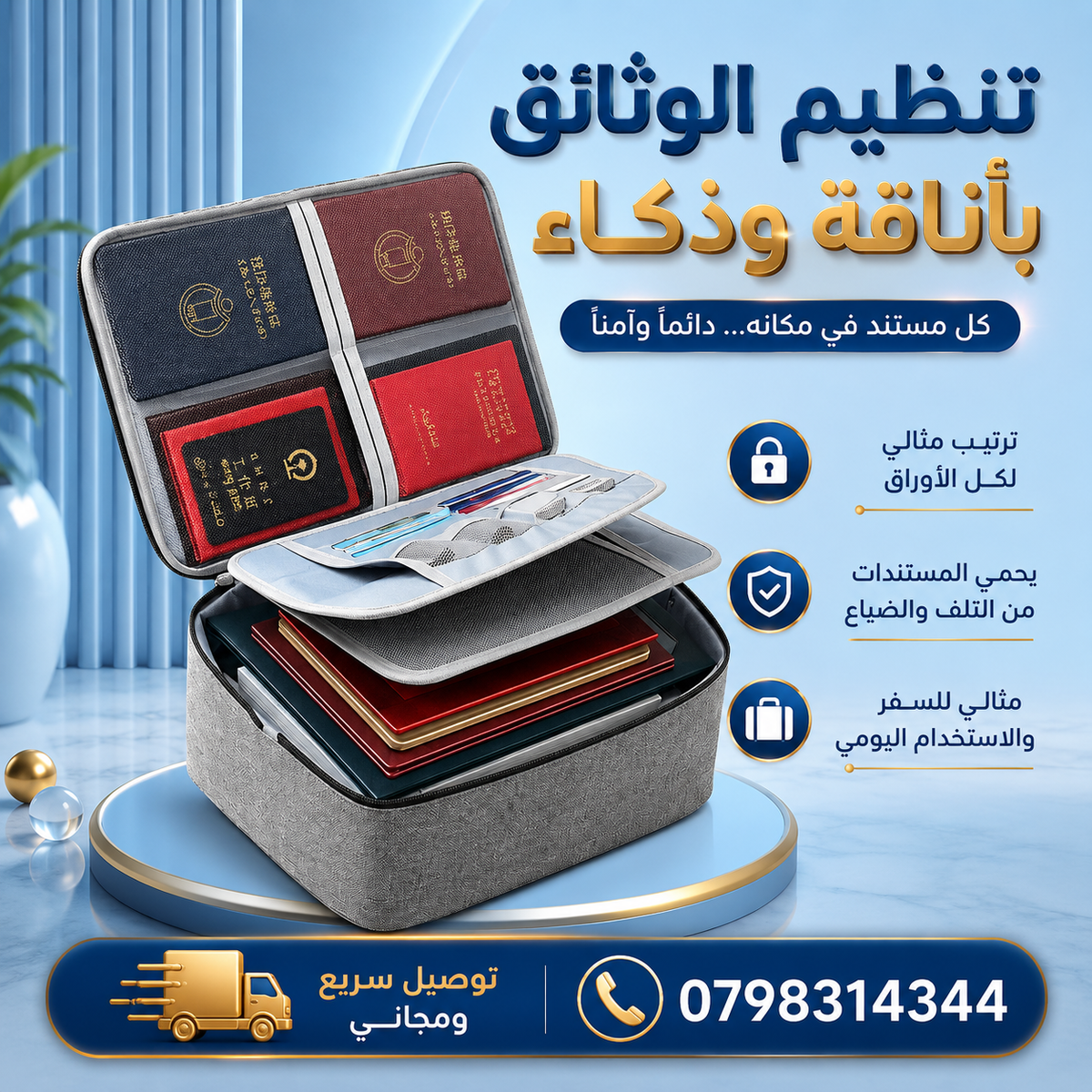 حقيبة أنيقة لحفظ جميع مستنداتك المهمة 💼 📁
